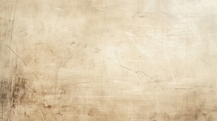 Fototapeta premium Close-up of a worn, beige surface with visible scratches and marks.