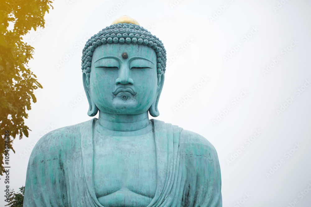 Canvas Prints the great blue buddha statue daibutsu at doiprazan temple in lampang province, thailand..