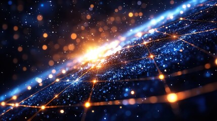 Fototapeta premium Stunning Digital Universe Background with Bright Stars