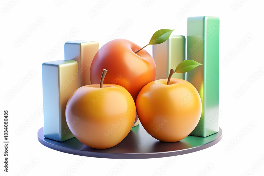 Poster two knowledgeable fruits representing financial advisory services in a professional setting with sof