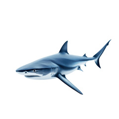 Fototapeta premium Realistic 3D illustration of a shark swimming