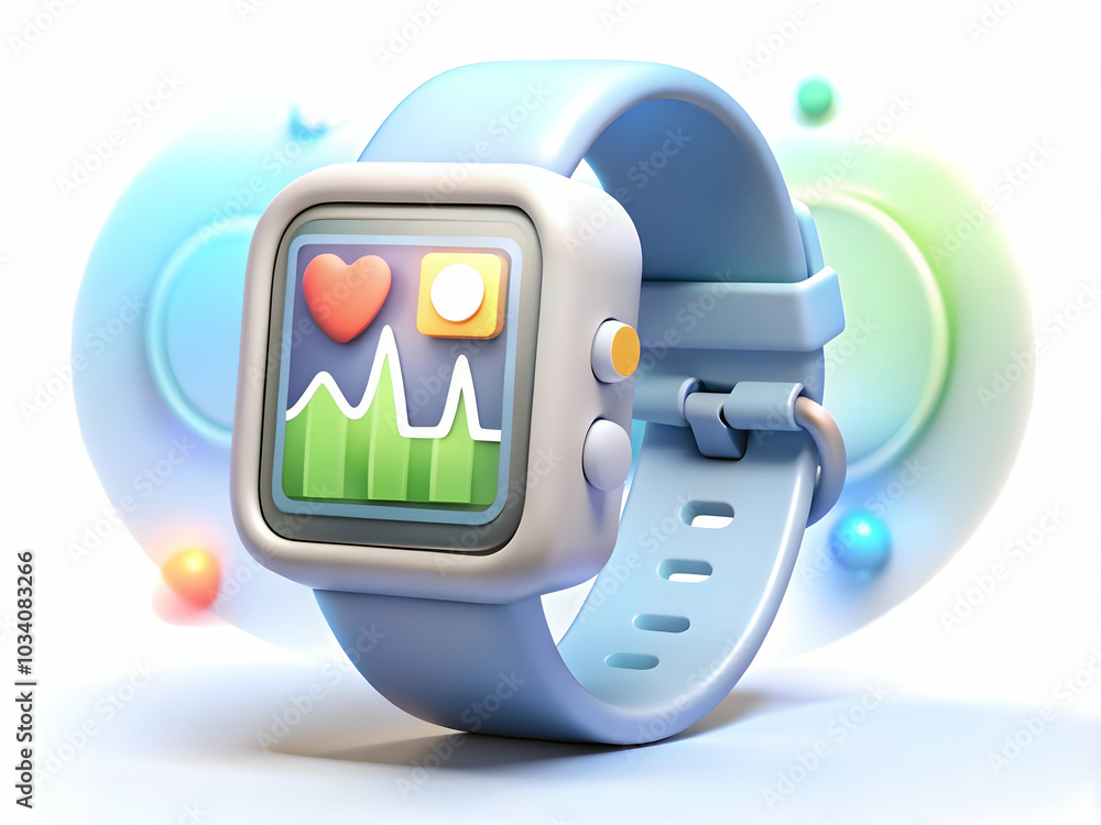 Poster macro shot of futuristic health monitoring wearable featuring advanced data display and sleek design