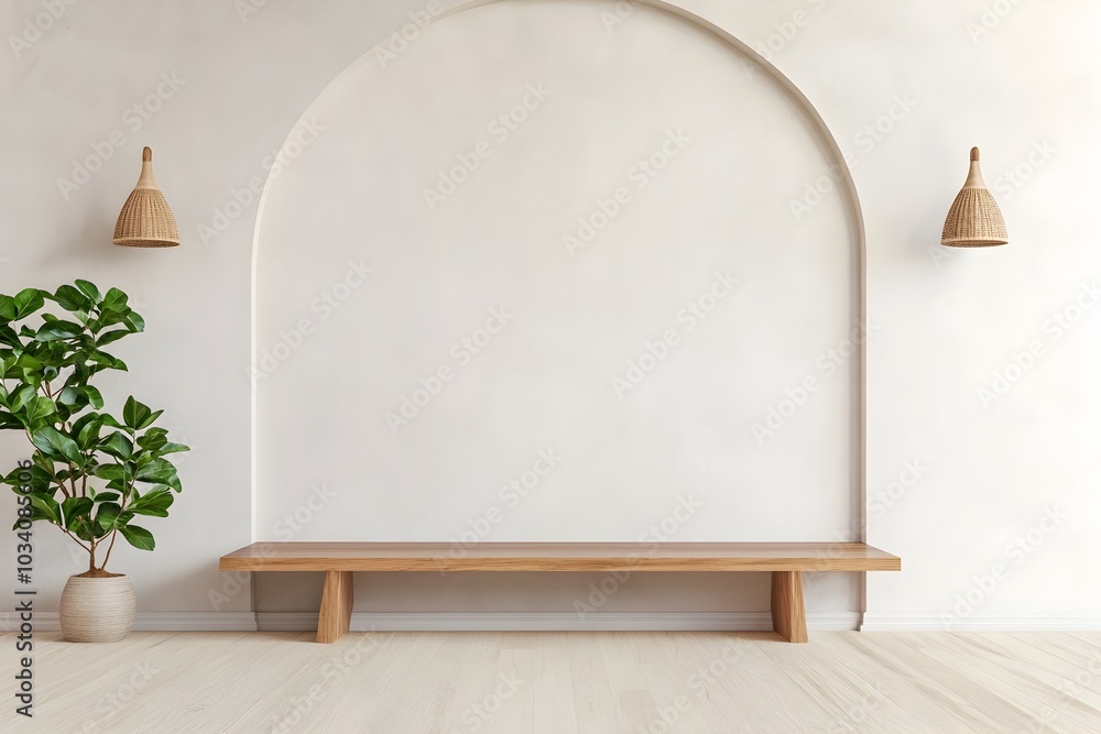 Poster minimalist ramadan banner design with negative space for title display