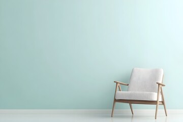 Minimalist Labor Day Banner with Empty Space for Title and Cozy Armchair