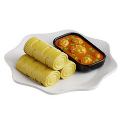 Intricate Net Pancake Rolls with Savory Filling