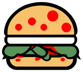 burger icon vector