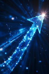 Fototapeta premium abstract blue arrowhead light