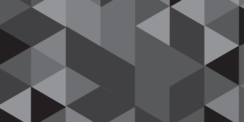 Obraz premium Abstract geometric vector seamless technology gray and black backdrop background. digital grid light pattern black and gray color Polygon triangle banner, business and corporate background .