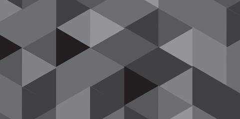 Abstract geometric vector seamless technology gray and black backdrop background. digital grid light pattern black and gray color Polygon triangle banner, business and corporate background .