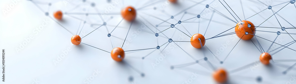 Poster glossy network icons on plain white background with copy space for esg business collaboration and in