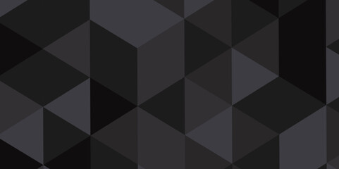 Obraz premium Abstract geometric vector seamless technology gray and black backdrop background. digital grid light pattern black and gray color Polygon triangle banner, business and corporate background .
