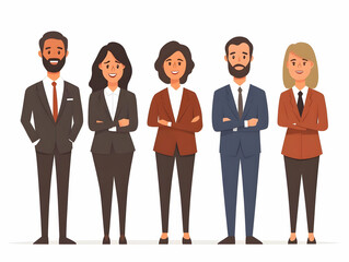 Flat Vector Illustration of Politicians' Reactions to Poll Results: Medium Shot Captures Intense Focus and Team Dynamics in High-Stakes Campaigning