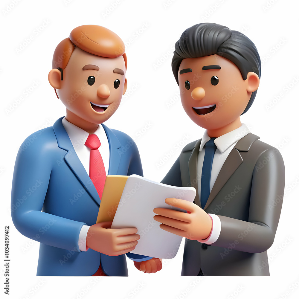 Aufkleber close up of hands exchanging business documents in a meeting - professional collaboration and produc