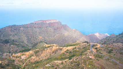 Aerial photo from drone to Gomera island. Gran canaria ,Spain