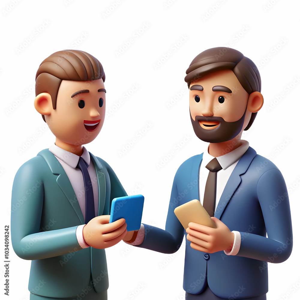 Aufkleber close up of business cards exchange between two professionals on plain light background - networking