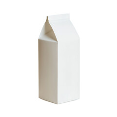 Minimalist white carton on a soft beige background