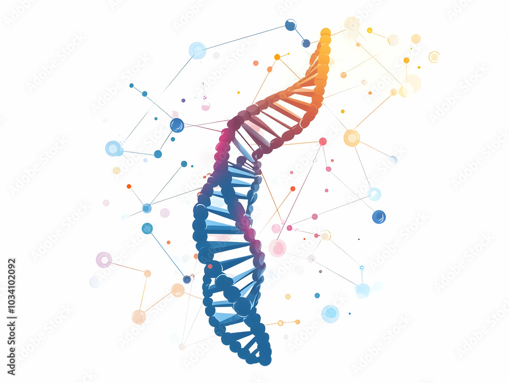 Poster flat dna encoded voter registry concept - macro shot of dna strand with voter information, scanning 