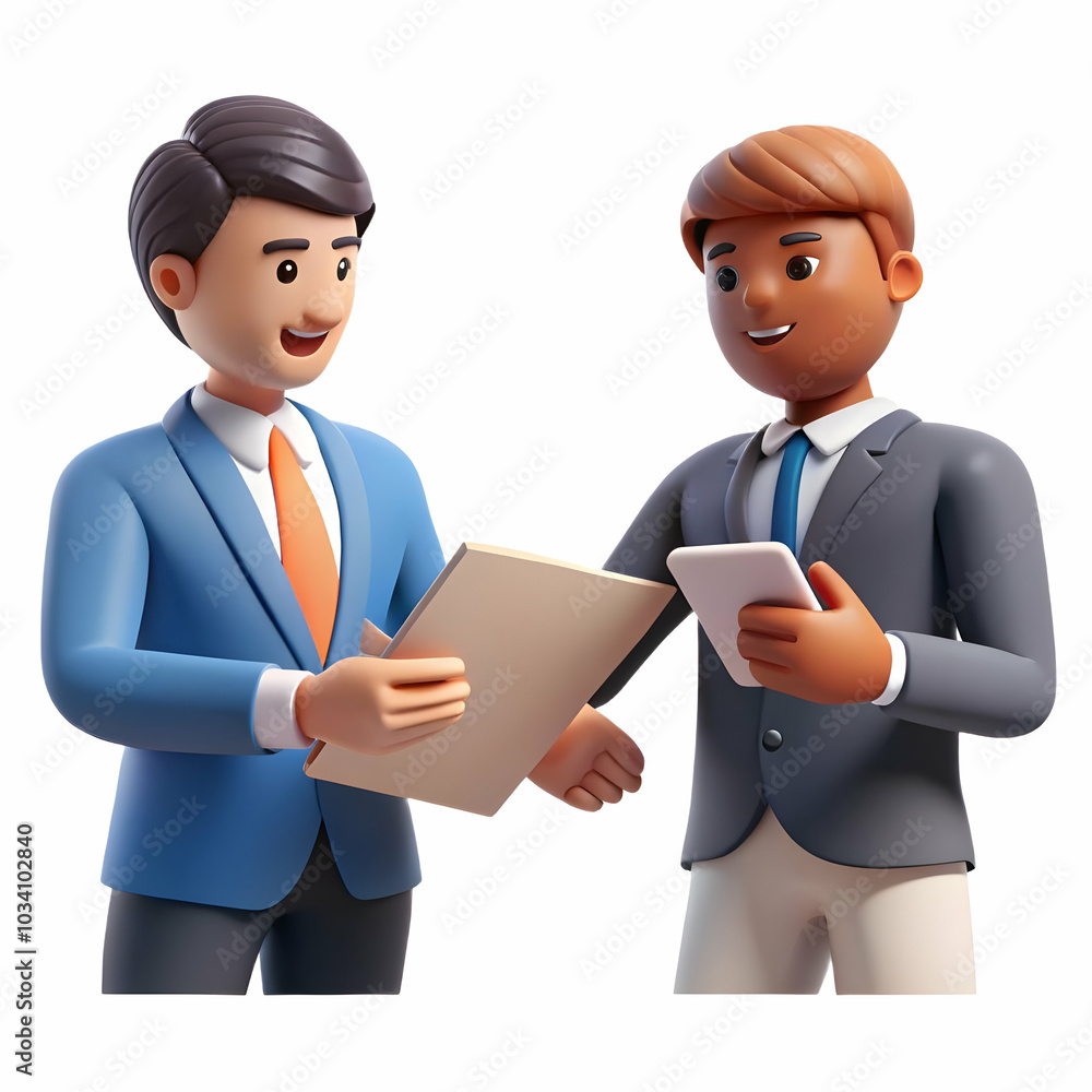 Aufkleber close up of hands exchanging business documents with soft bokeh background - professional collaborat