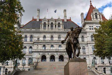 The New York State Capitol building in Albany, New York