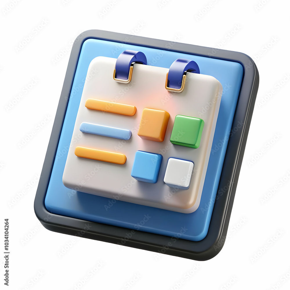 Aufkleber close up of business agenda on tablet with soft bokeh background - digital productivity and planning