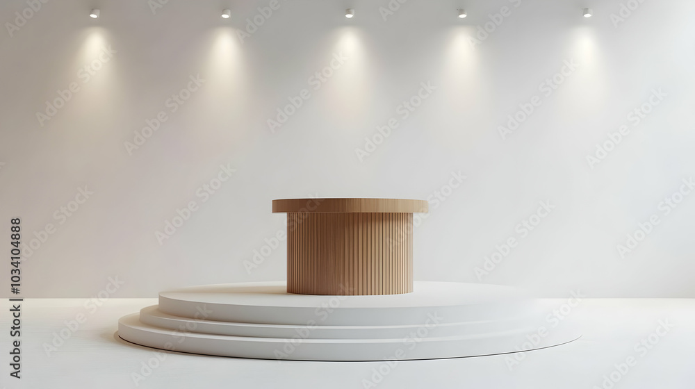 Poster 3d podium concept for real-time fact checking of political statements | medium shot display with tru