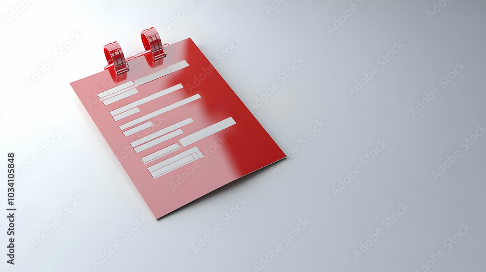 Poster 3d glossy ballot macro shot with policy checklist and informed voting space - isolated icon on white