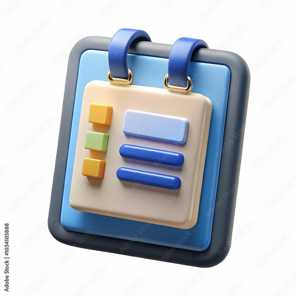Aufkleber close up of a business agenda on a tablet with soft bokeh background - digital technology and produc