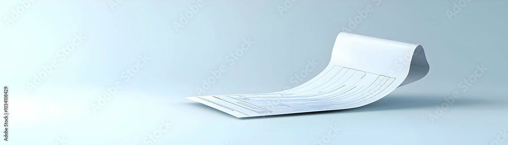 Poster floating shopping receipt concept - vector shopping receipt against white background with motion blu