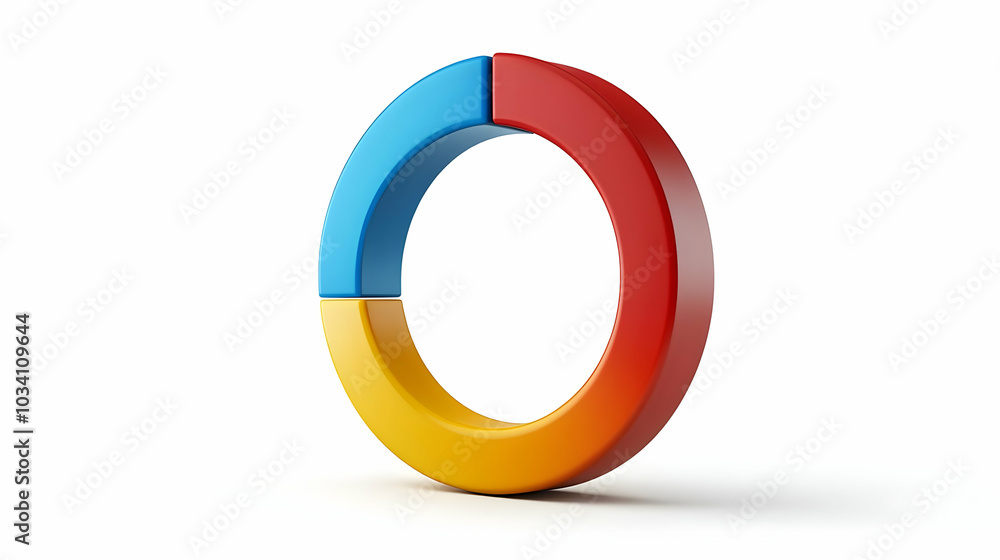 Poster 3d circular progress bar icon for campaign promise fulfillment tracker concept � percentage visualiz