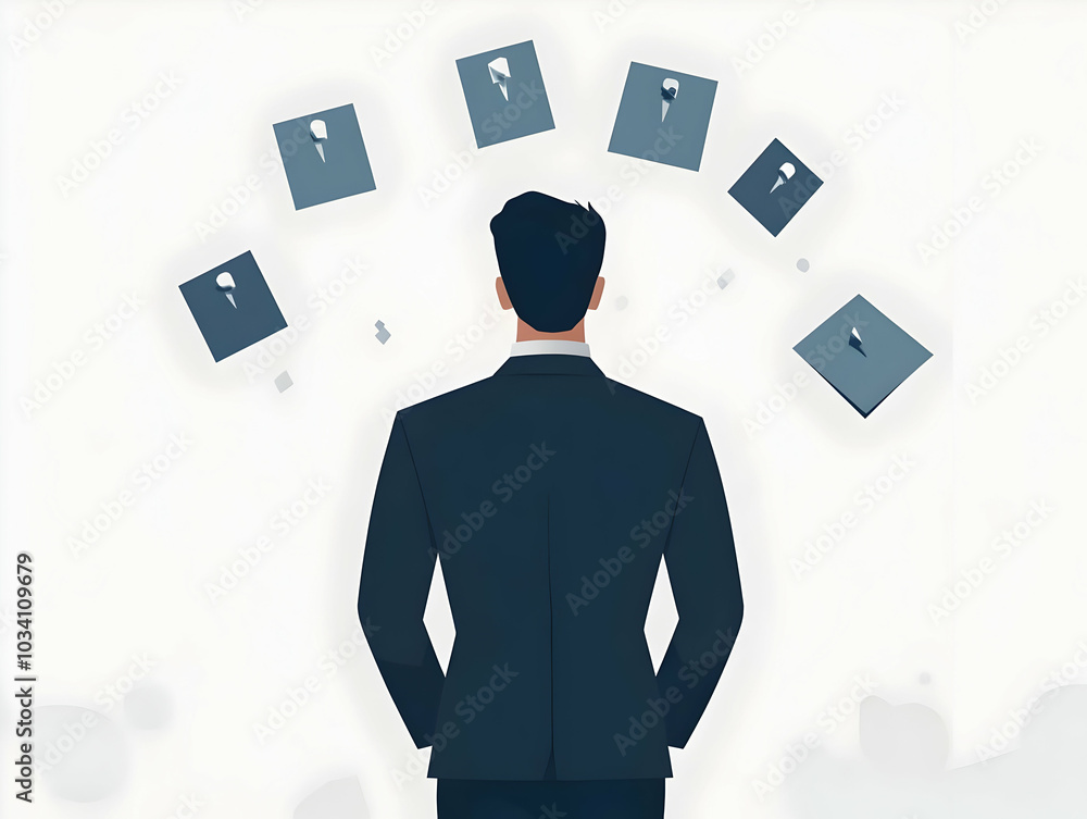 Poster flat light gray background with 3d integrity rating symbols rising upward - simple vector illustrati
