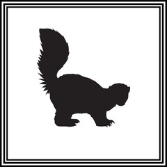 Raccoon wildlife animal silhouette