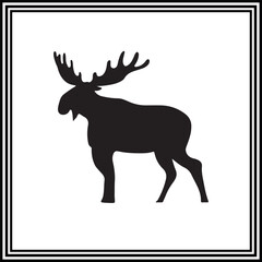 Moose animal Vector  perfect for Rustic decor and Outdoor Adventure Projects