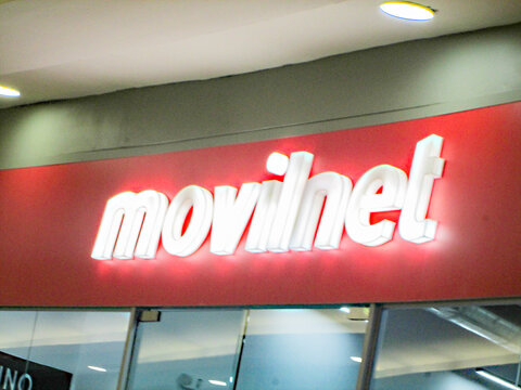 Movilnet, leading mobile telecommunications company in Venezuela.Editorial, Editorial illustrative. Caracas, Venezuela October 15, 2024.