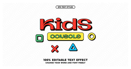 Kids Console: Game on! Colorful world of fun with vibrant text effects and playful graphics. Ideal for children's gaming themes