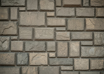 Obraz premium Rough stone wall background texture.