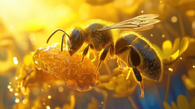 graphic bea and honey concept 