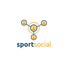 Sport Social Logo Design Simple