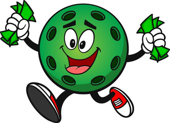 Pickleball Green Ball Running with Money