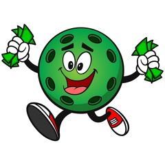 Pickleball Green Ball Running with Money