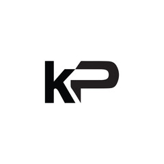 Logo Letter KP Vector Minimalist