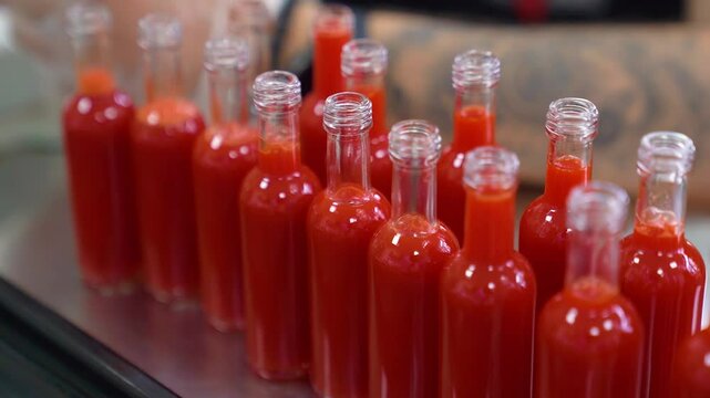 Production of chili and jalapeno pepper sauce. Making hot sauce from red chili peppers and green jalape&ntilde;o peppers. Fiery jalape&ntilde;o sauce. Production of ajdica and hot pepper seasonings.