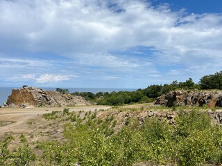 mountain landscape with blue sky