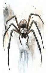 Obraz premium Spider on White Background