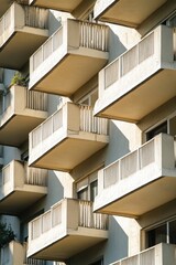 Fototapeta premium Repeating Pattern of Apartment Balconies