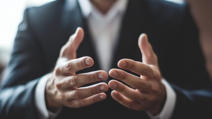 Man in formal attire, a study in professionalism and style evoking confidence success