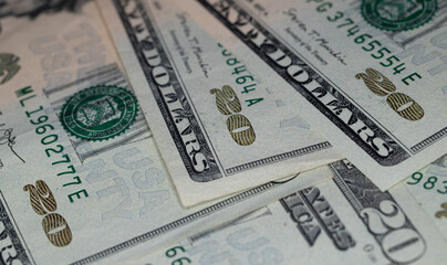 US 20 dollar banknotes