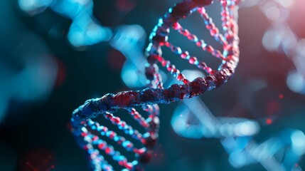 Exploring the intricate structure of DNA in a vibrant digital representation highlighting its double helix formation and molecular stability