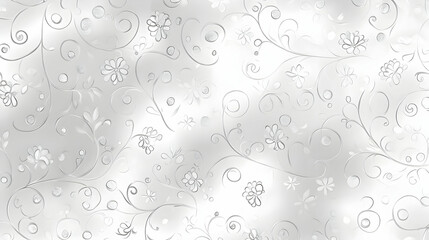 A textured white background with delicate floral and swirling patterns, suitable for design use.