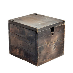 Rustic wooden storage box with a simple design suitable for various home decor styles and practical use in any room