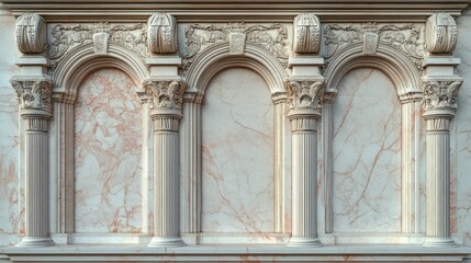 Obraz premium Elegant Marble Temple Wall Design